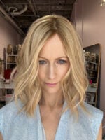 Blake 12" |  Blonde Human Hair Silk Topper - Image 3