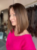 Brunette bob human hair wig