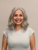 Opal 12" | Grey Human Hair Wig - Image 2