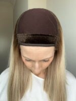 Honey 16" |  Blonde Human Hair Hat Wig - Image 6
