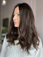 brunette silk topper