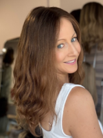 Cinnamon 18″ | Brunette Wavy Human Hair Wig