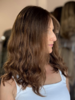 Cinnamon 18″ | Brunette Wavy Human Hair Wig - Image 4