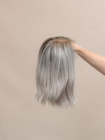 Luna 12" | Silver Human Hair Wig - Image 5