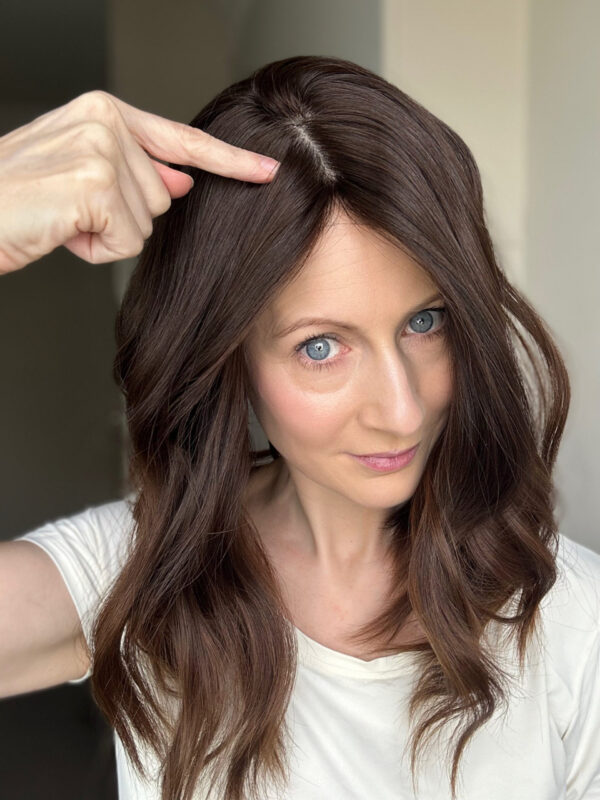 Changing the part of a human hair wig