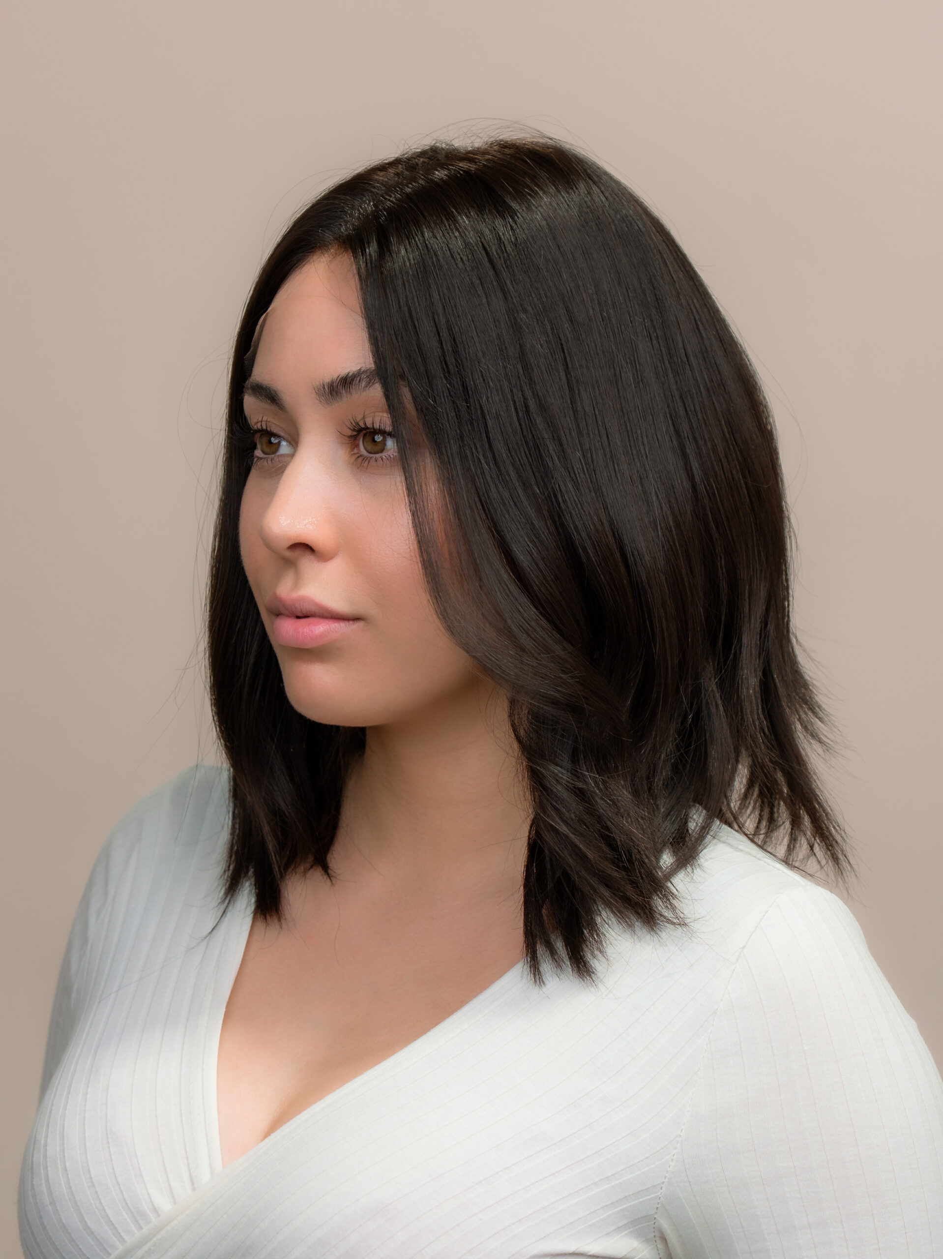 DNZ01486 Onyx 14" |  Black Human Hair Wig - Image 2