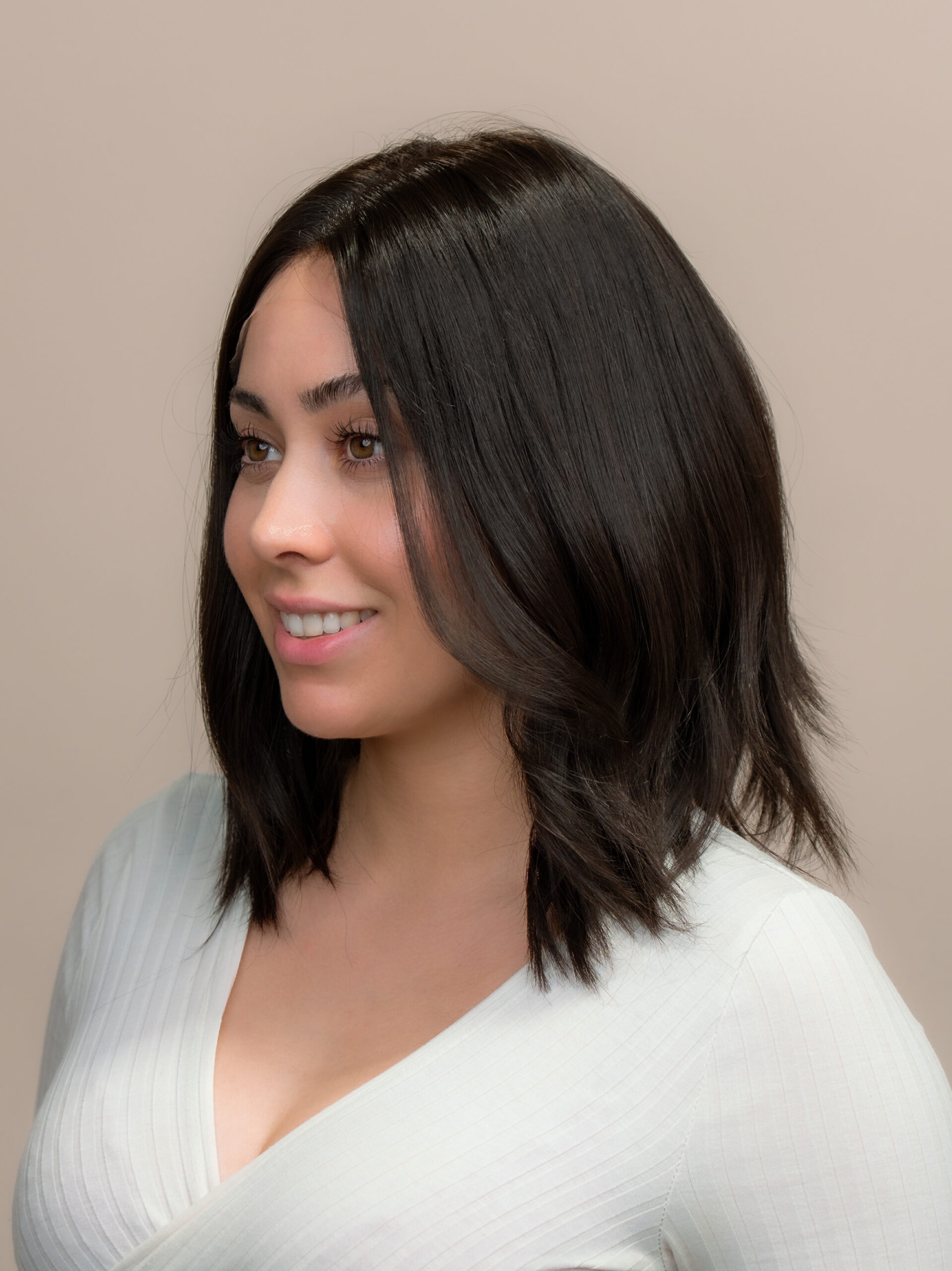 DNZ01487 Onyx 14" |  Black Human Hair Wig - Image 3