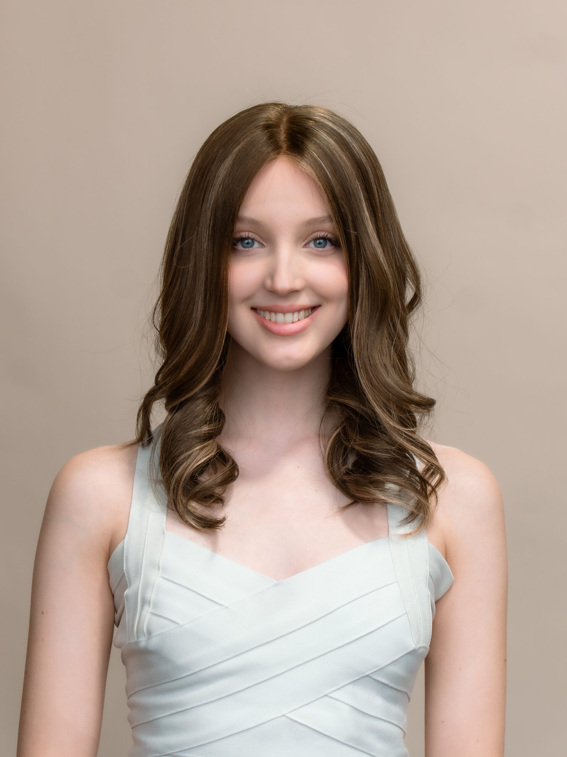 DNZ01864v2 Coco 18" | Brunette Human Hair Wig - Image 1