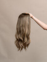 Chanel 18" | Blonde Human Hair Silk Topper - Image 4