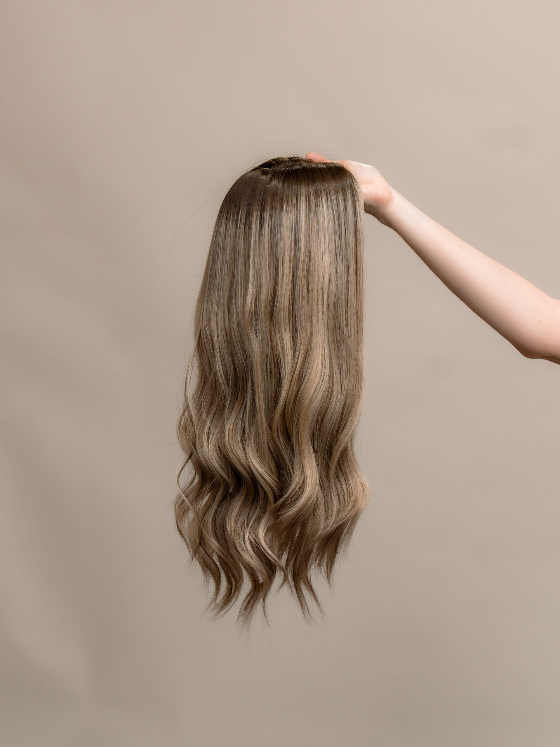 DNZ01879v2 Chanel 18" | Blonde Human Hair Silk Topper - Image 4