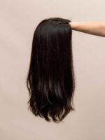 Samara 20" |  Brunette Human Hair Silk Topper - Image 5