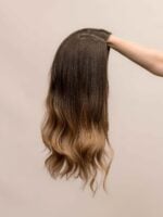 Zelda 18" | Brunette Human Hair Silk Topper - Image 5