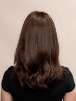 Aria 16" |  Brunette Human Hair Silk Topper - Image 4