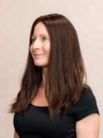 Aria 18" |  Brunette Human Hair Silk Topper - Image 3