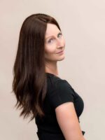 Aria 18" |  Brunette Human Hair Silk Topper - Image 5