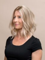 Lulu 12" | Blonde Human Hair Silk Topper - Image 3