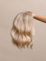 Lulu 12" | Blonde Human Hair Silk Topper - Image 5