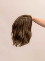 Coco 12" |  Brunette Human Hair Lace Topper - Image 5