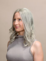 Lynx 16" | Grey Human Hair Lace Topper - Image 3