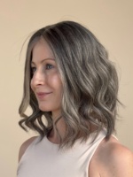 Misty 14" | Grey Human Hair Lace Topper - Image 3