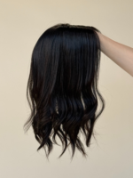 Onyx 16" | Black Human Hair Lace Topper - Image 8