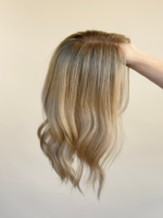 Portia 12" | Blonde Human Hair Lace Topper - Image 6