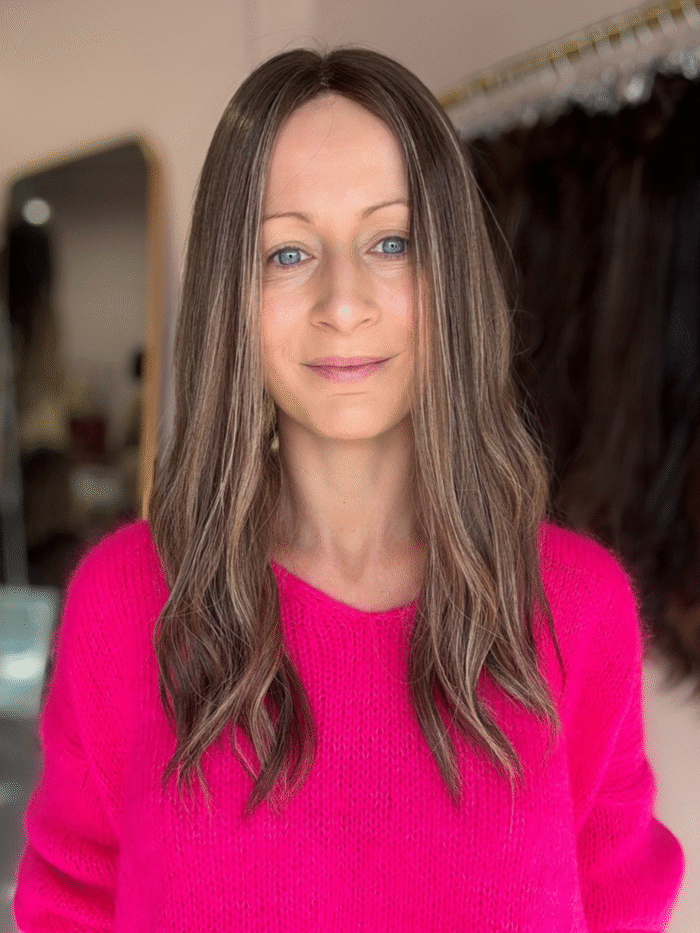 Anastasia 18" |  Brunette Human Hair Lace Topper - Image 1