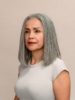 Misty 12" | Grey Human Hair Wig - Image 4