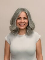 Misty 12" | Grey Human Hair Wig - Image 3