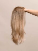 Honey 18" | Blonde Human Hair Silk Topper - Image 5