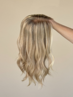 Gisele 16" | Blonde Human Hair Lace Topper - Image 9