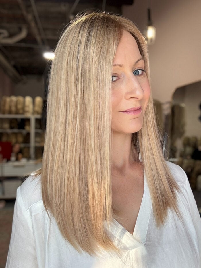 Honey 16" | Blonde Human Hair Wig - Image 2