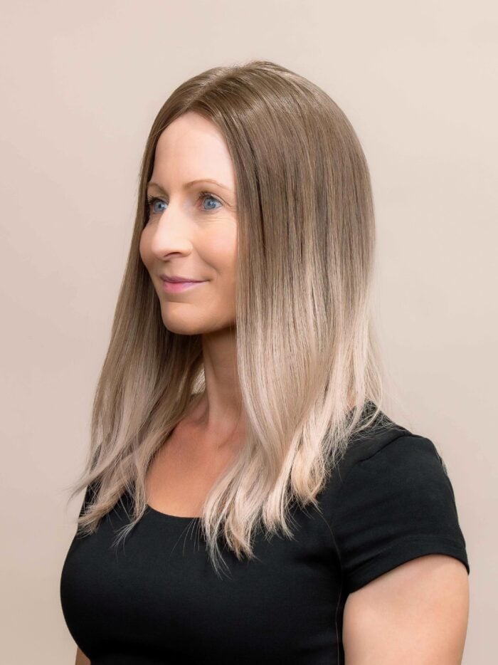 Taylor 18″ | Brunette Human Hair Lace Topper - Image 2