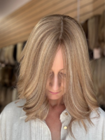 Pandora 14" | Blonde Human Hair Silk Topper - Image 4