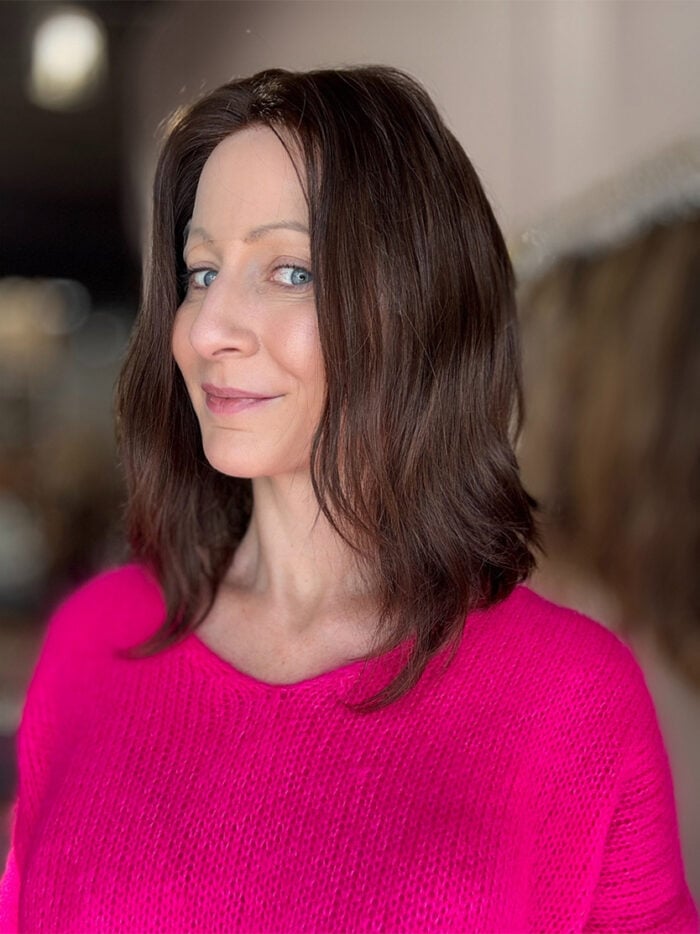 Hanna 12" | Brunette European Human Hair Wig - Image 2