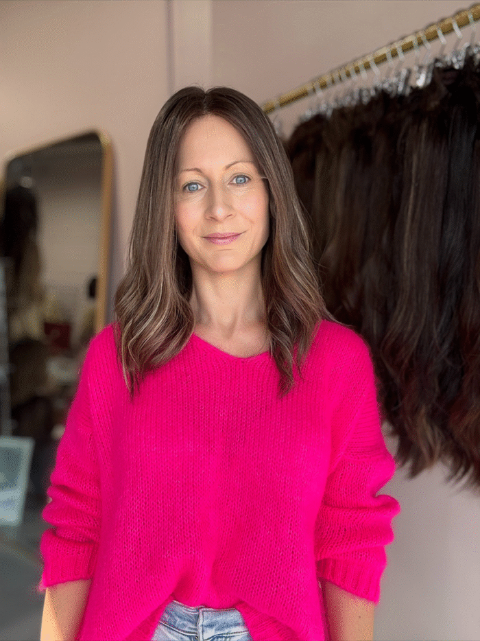 Anastasia 16" | Brunette Human Hair Wig - Image 3