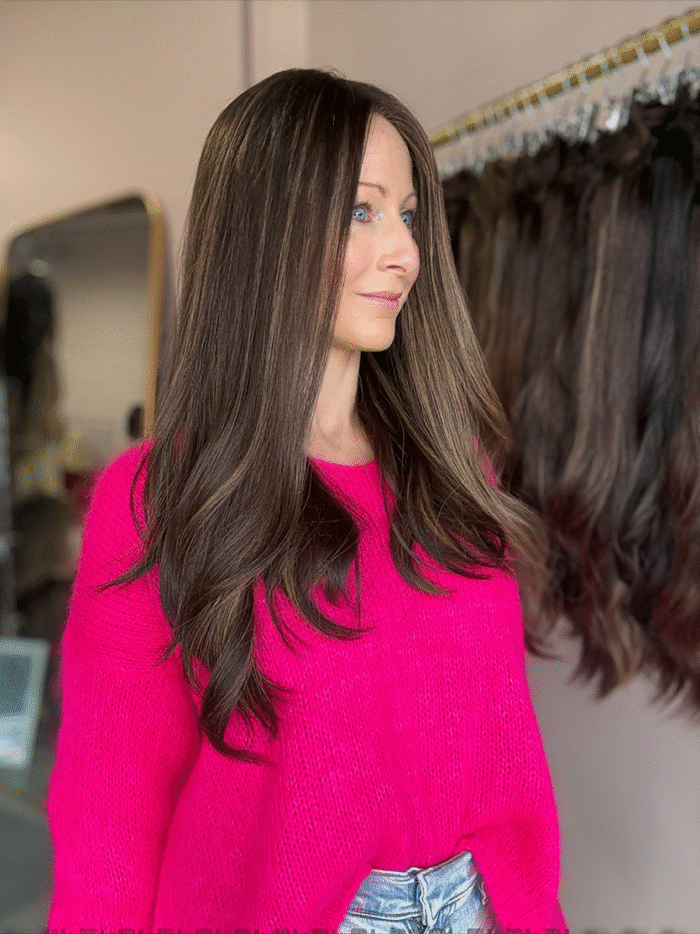 Chantal 20" | Brunette Human Hair Wig - Image 4