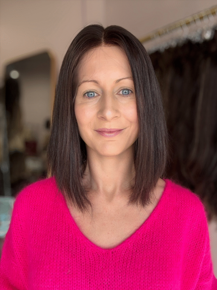 Tilly 12" | Brunette European Human Hair Wig - Image 1