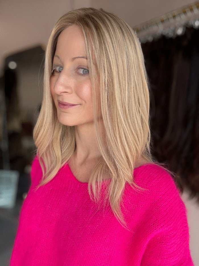Honey 16" | Fully Hand Tied Human Hair Wig - Image 3