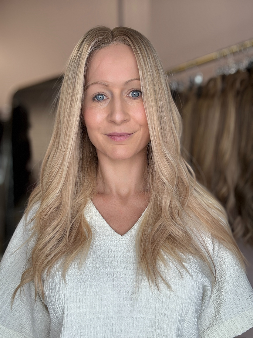 Honey blonde human hair wig