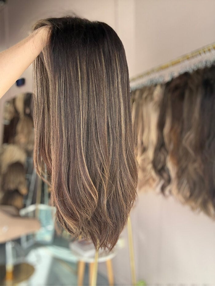 Lexie 20" | Brunette Human Hair Wig - Image 9