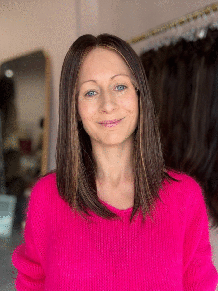 Lexie 16" | Brunette Human Hair Wig - Image 1