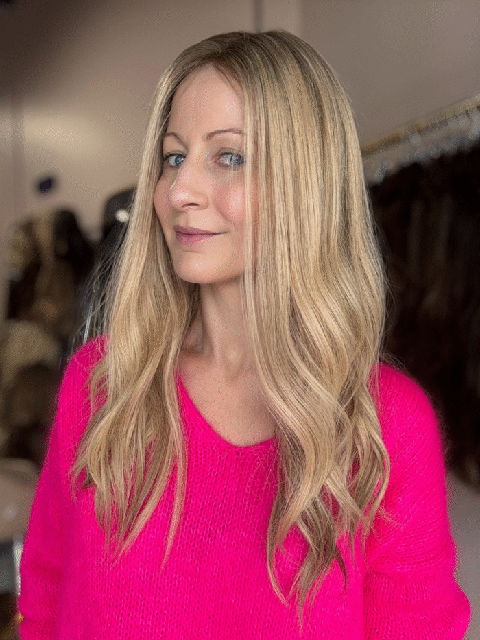 Portia 20" | Blonde Human Hair Lace Topper - Image 4