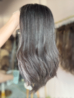 Raven 16" | Grey Human Hair Wig - Image 8