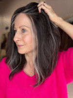 Raven 16" | Grey Human Hair Wig - Image 6