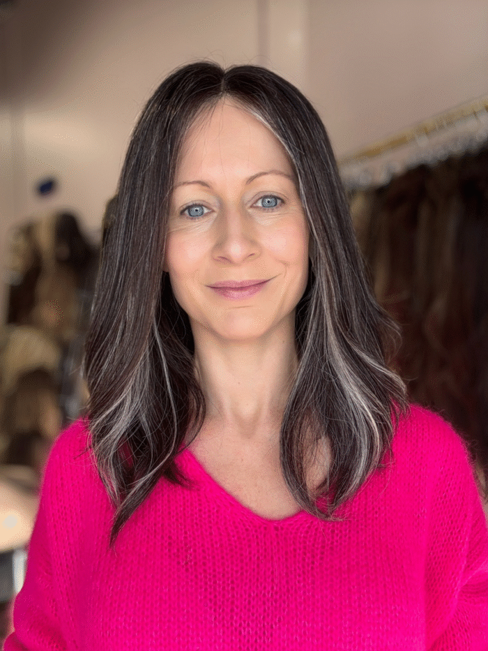 Raven 16" | Grey Human Hair Wig - Image 1