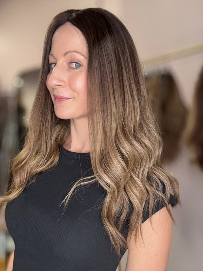 Sydney 18″ | Brunette Human Hair Lace Topper - Image 4