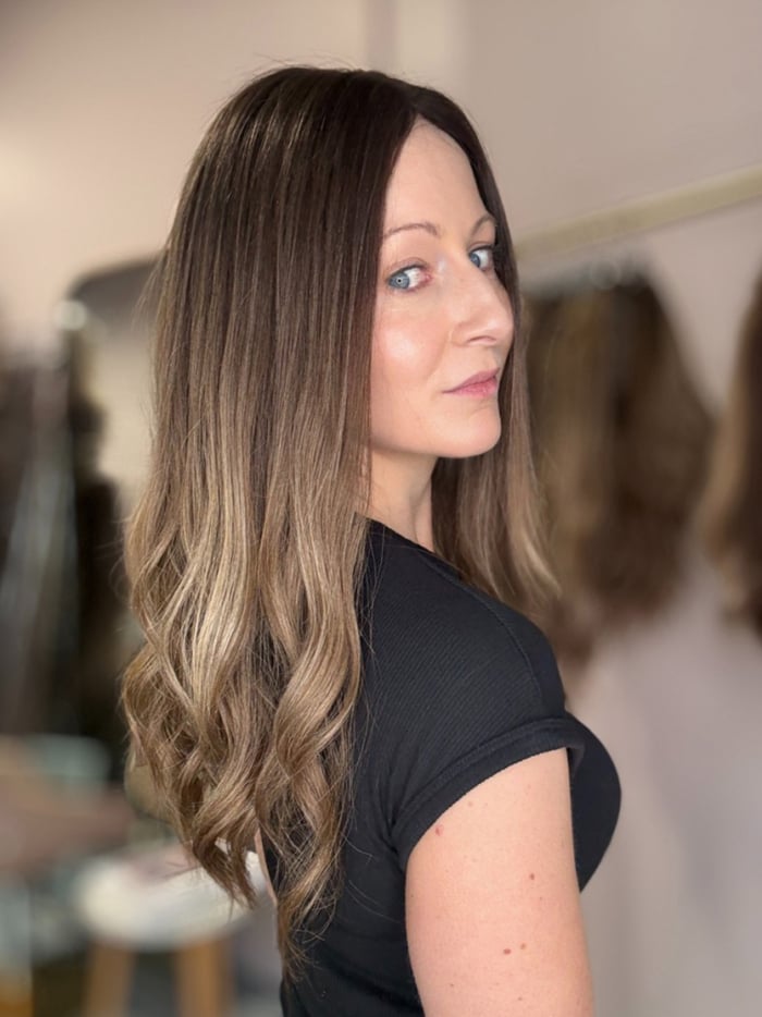 Sydney 18″ | Brunette Human Hair Lace Topper - Image 5