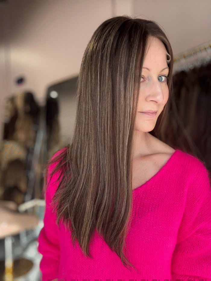 Zara 20" | Brunette Human Hair Wig - Image 4