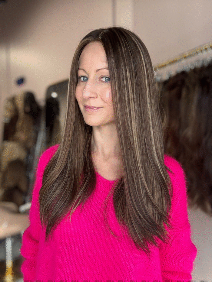 Zara 20" | Brunette Human Hair Wig - Image 8